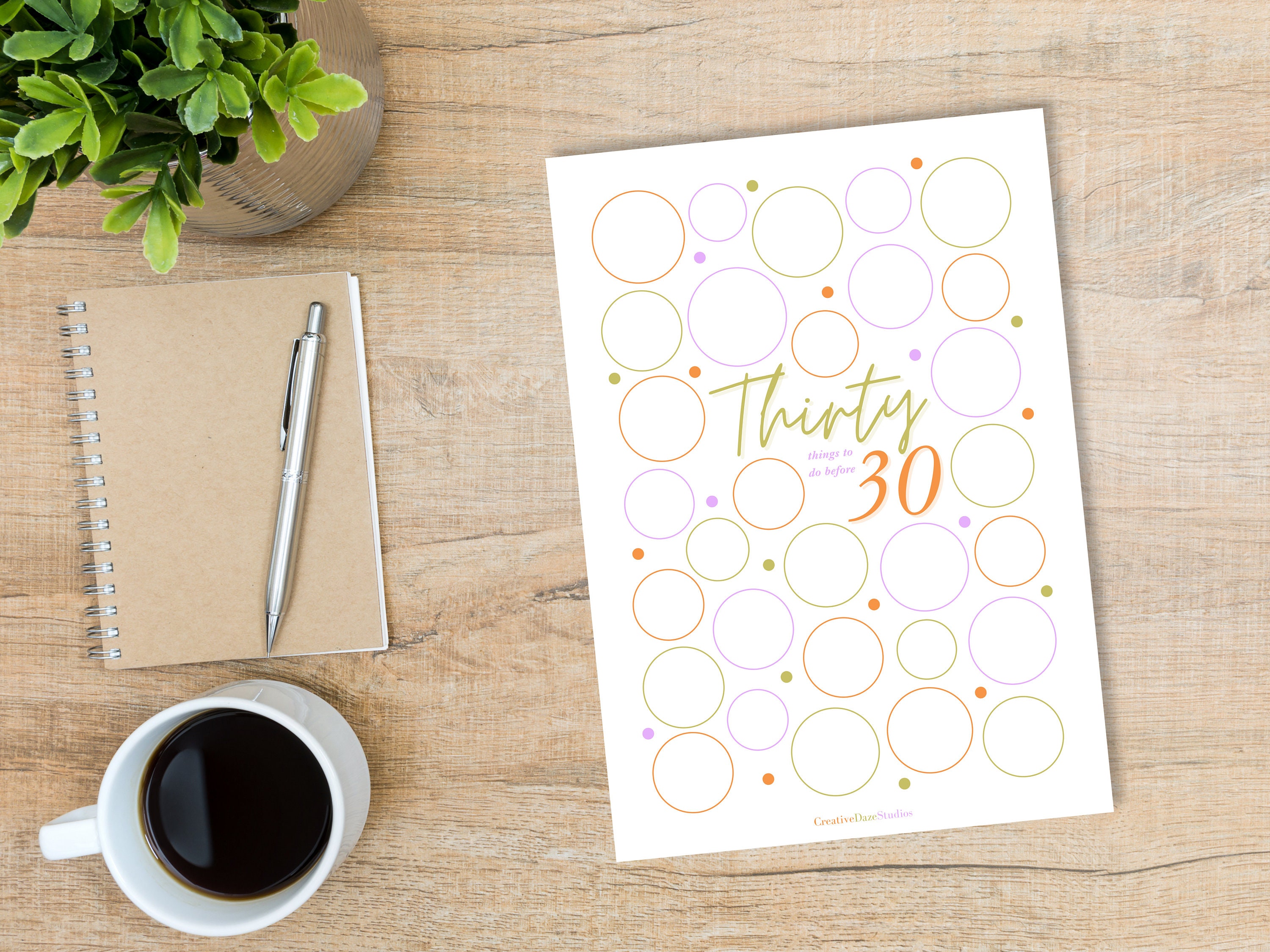 Thirty Before 30 Bucket List Printable PDF 30 Before 30 Etsy