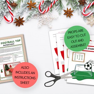 Printable Elf Red With Black Trim Football Top Prop, Christmas Elf