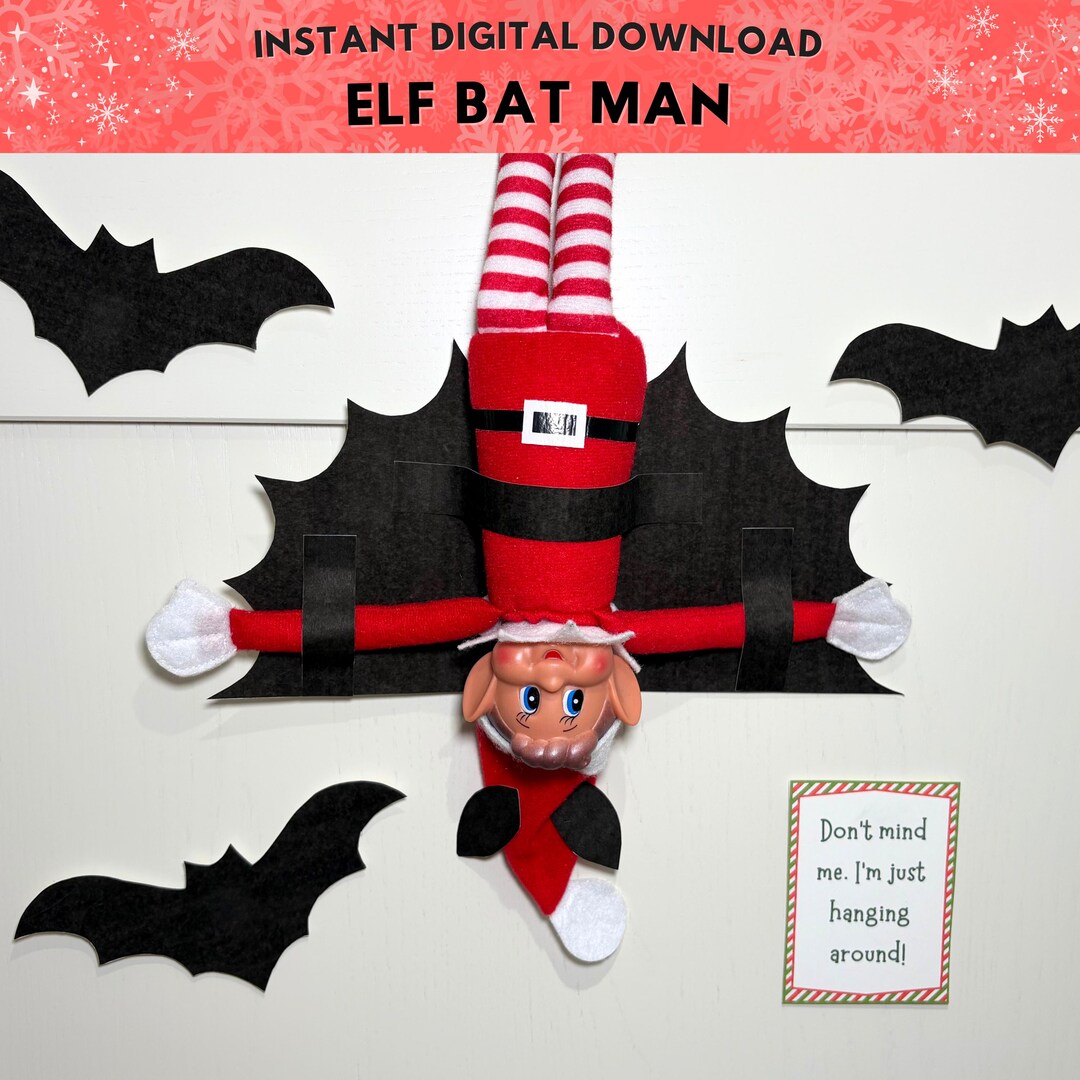 Printable Elf Bat Man Props: A4 Size and US Letter Size Instant Digital ...