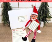 Printable Elf Letter to Santa Props, Christmas Elf Santa Letter, Elf Dear Santa Letter, Instant Digital Download PDF Elf Scene