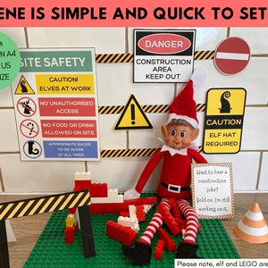 Printable Elf Construction Site Props, Christmas Elf Builder Props ...