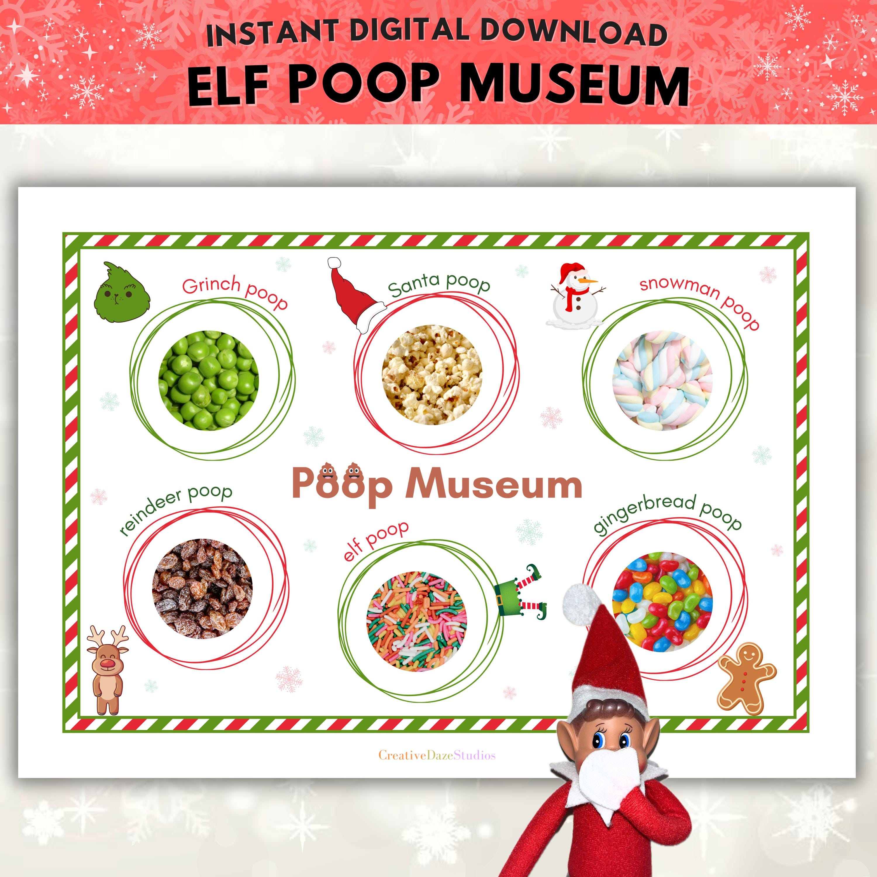 printable elf poop museum - etsy