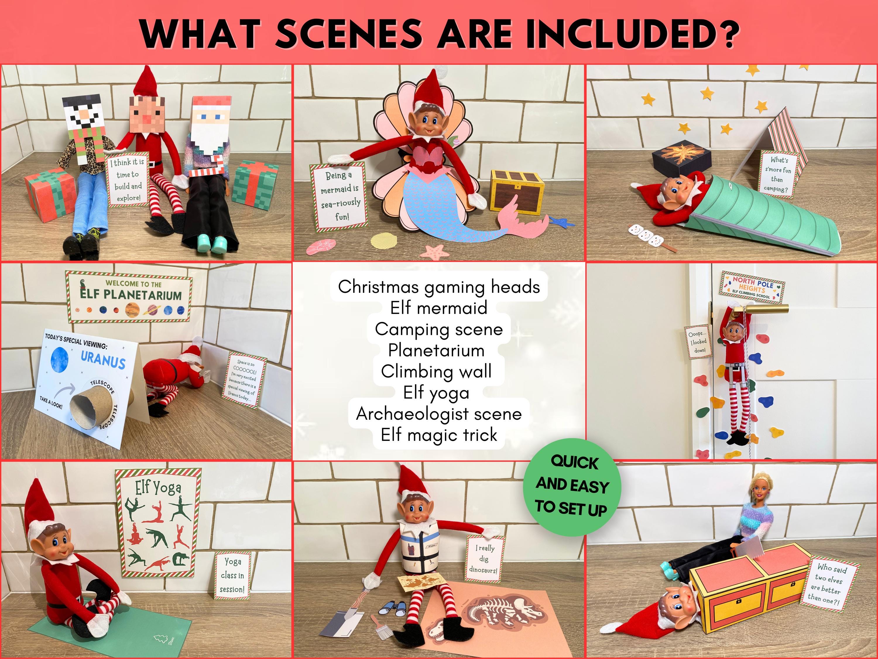 Printable Elf Kit 24 Days Bundle, 24 Christmas Elf Scenes, Downloadable ...