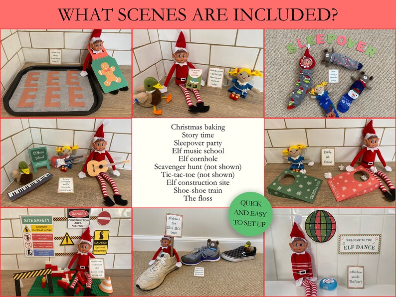 Printable Elf Kit, 30 Christmas Elf Ideas, Downloadable Elf Props ...