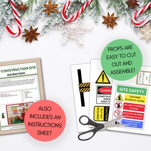 Printable Elf Construction Site Props, Christmas Elf Builder Props ...