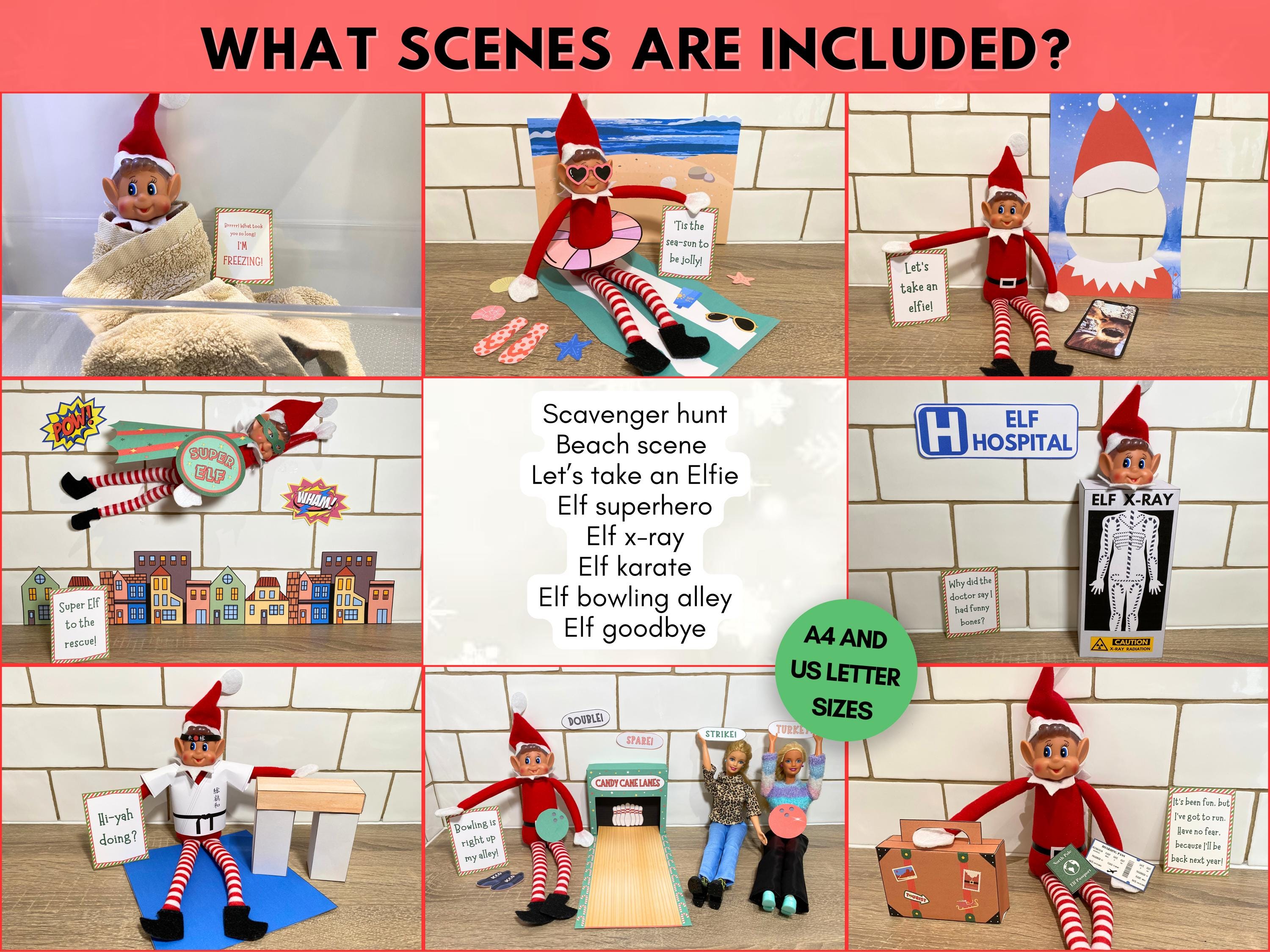 Printable Elf Kit 24 Days Bundle, 24 Christmas Elf Scenes, Downloadable ...