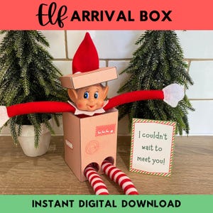 Printable Elf Arrival Props, Elf Arrival Box Props, Elf Arrival Scene, Easy Elf Arrival Idea, Instant Download PDF Elf Arrival Scene
