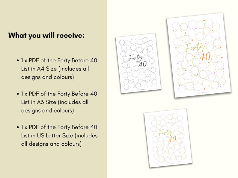Forty Before 40 Bucket List, Printable PDF, 40 Before 40 List, 30s ...