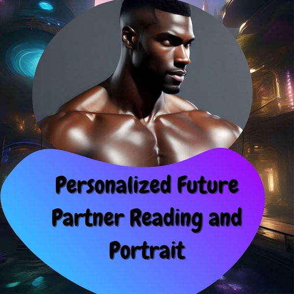 Personalized FUTURE PARTNER READING And Portrait, Photo Digital Download – Magical Ritual, Psychic Love and Romantic Readings With Artwork