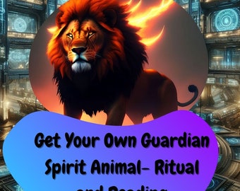 Personalized Guardian Spirit Animal Friend- Portrait and Reading, Customized Spiritual Art, Intuitive Energy Reading, Unique Gift Idea