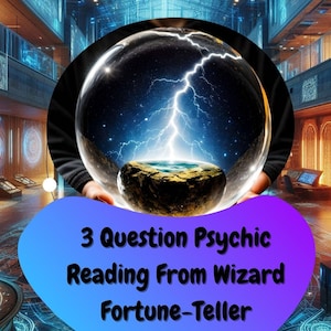 Personalized 3 Question Psychic Reading – Powerful Future Prediction Wizard- Spell Reading.  Get Guidance, Unlock the Secrets of Your Future