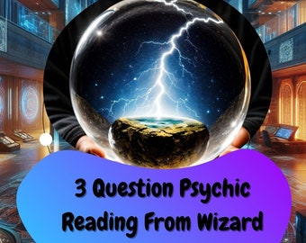 Personalized 3 Question Psychic Reading – Powerful Future Prediction Wizard- Spell Reading.  Get Guidance, Unlock the Secrets of Your Future