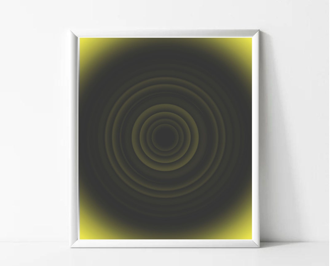 Hypnotized Black Circle Wall Painting Digital Art clip Art Etsy