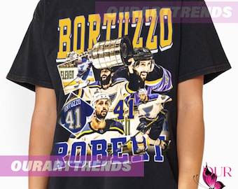 Chemise Roberts Bortuzzo limitée Hockey sur glace Championnat américain de hockey professionnel Sport Merch Sweatshirt à capuche Tee graphique cadeau Fans ZOR1