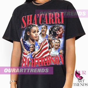 Sha'Carri Richardson シャツ オリンピック アメリカン プロフェッショナル チャンピオンシップ ランニング スポーツ 限定 ブートレッグ スウェットシャツ グラフィック Tシャツ ギフト ファン OR100