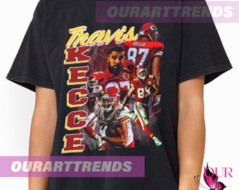 Travis Kelce Jr Vintage 90s Homage Retro Classic Graphic Tee Bootleg Best Seller Unisex Sport Sweatshirt Hoodie Gift ARK022