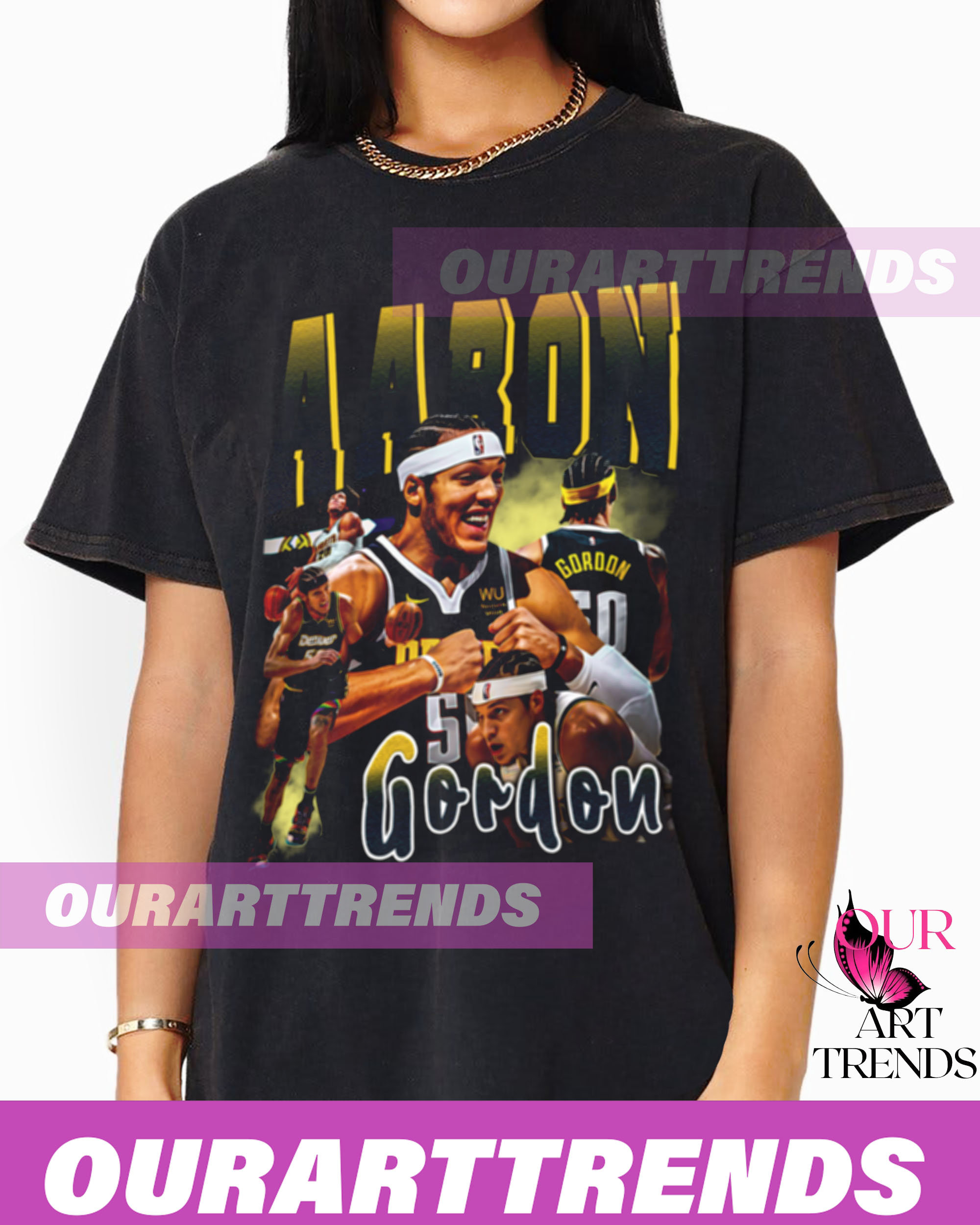 直筆サイン入りTシャツ アーロンゴードン選手 NBA 直筆サイン入りT