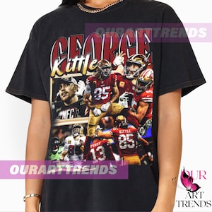 Limited George Kittle Vintage 90s Homage Retro Classic American Graphic Tee Bootleg Best Seller Unisex Sport Sweatshirt Hoodie Gift AR27