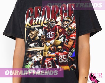 Limited George Kittle Vintage 90s Homage Retro Classic American Graphic Tee Bootleg Best Seller Unisex Sport Sweatshirt Hoodie Gift AR27