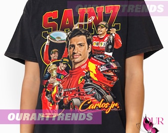 Carlos Sainz Jr Shirt American Sport Formula Racing Drive British Championship T-shirt Bootleg Sport des années 90 vintage sweat à capuche Jr.Sainz1