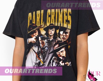 Carl Grimes Actor Movie Drama Television Series Fans Gift T-shirt Retro Vintage Bootleg Graphic Tee Hoodie Sweatshirt Unisex ARK014