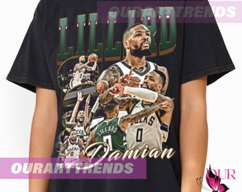 Damian Lillard T-shirt Basketball Player MVP Slam Dunk Merchandise Bootleg Vintage Classic Graphic Tee Unisex Sweatshirt Gift ARD