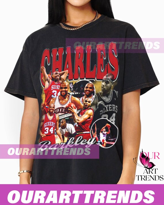 Charles Barkley T-shirt Basketball Player MVP Slam Dunk  display picture 3