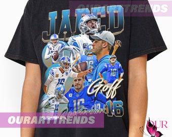 Limitato Jared Goff Vintage anni '90 Omaggio Retro Classic Graphic Tee Bootleg Best Seller Unisex Sport Felpa con cappuccio Regalo GOFF1