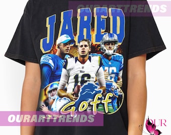 Limited Jared Goff Vintage 90s Homage Retro Classic American Graphic Tee Bootleg Best Seller Unisex Sport Sweatshirt Hoodie Gift ARK159