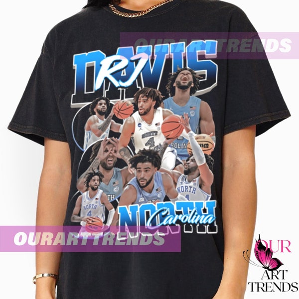 RJ Davis T-shirt Basketball Player MVP Slam Dunk Merchandise Bootleg Vintage Classic Graphic Tee Unisex Sweatshirt Hoodie Gift RJDV1