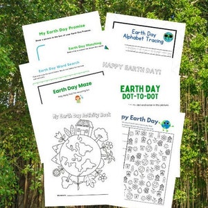 Earth Day Printable PDF, Preschool and Kindergarten Earth Day Activity Booklet, Great for Classroom and Home, Earth Day Fun