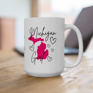 Chic and Personalized Michigan Girl Mug - 15 Ounce Statement Mug