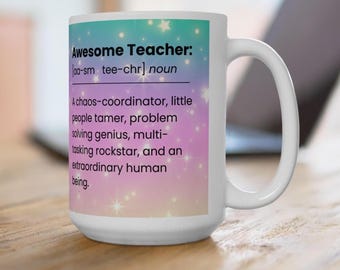 Awesome Teacher Definition Mug, Teacher Appreciation Gift