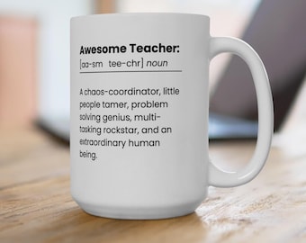 Awesome Teacher Definition Mug, Appreciation Gift