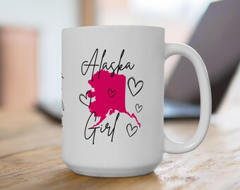 Fun and Personalized Alaska Girl Mug - 15 Ounce Statement Mug