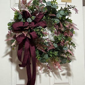 All Seasons Burgundy Designer Grapevine Wreath - Handwoven Grapevine - Unique Gifts - Housewarming - Elegant Decor - Front Door Wreaths