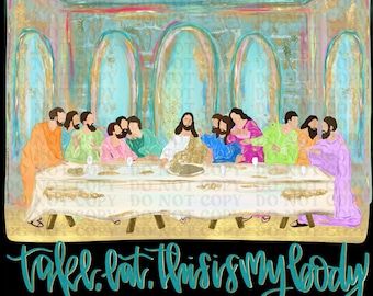 The Last Supper DTF Transfer, Ready to Press, Religious Heat Transfer
