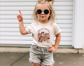 Long Live Cowgirls DTF Transfer, Western Kids Heat Press