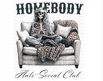 Homebody Anti-Social Club DTF Transfer, Ready to Press