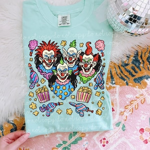 Killer Clowns DTF, DTF Transfer, Ready to Press, T Shirt Transfers, Hot Peel Transfer, Popular, Halloween, Spooky, Scary, Best Seller