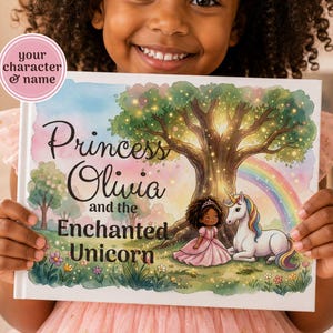 Personalized Princess Book for Girl, Custom Name Unicorn Kids Story Book, Personalized Childrens Book, Birthday Gift for Girl, Keepsake Gift