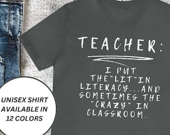 Funny Teacher TShirt, Teacher Graphic Shirt, Teacher Gifts, Short-Sleeve Funny Teacher Shirt, Unisex Teacher Shirt, Back to School Shirt