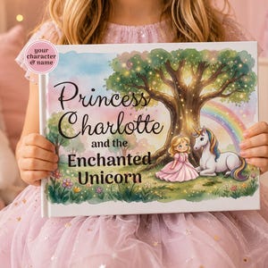 Personalized Princess Book for Girl, Custom Name Unicorn Kids Story Book, Personalized Childrens Book, Birthday Gift for Girl, Keepsake Gift