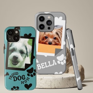 Custom Pet Phone Case Using Pet Photo and Name Custom Dog Phone Case Custom Cat Phone Case Personalized Phone Case Pet Memorial iPhone Gift