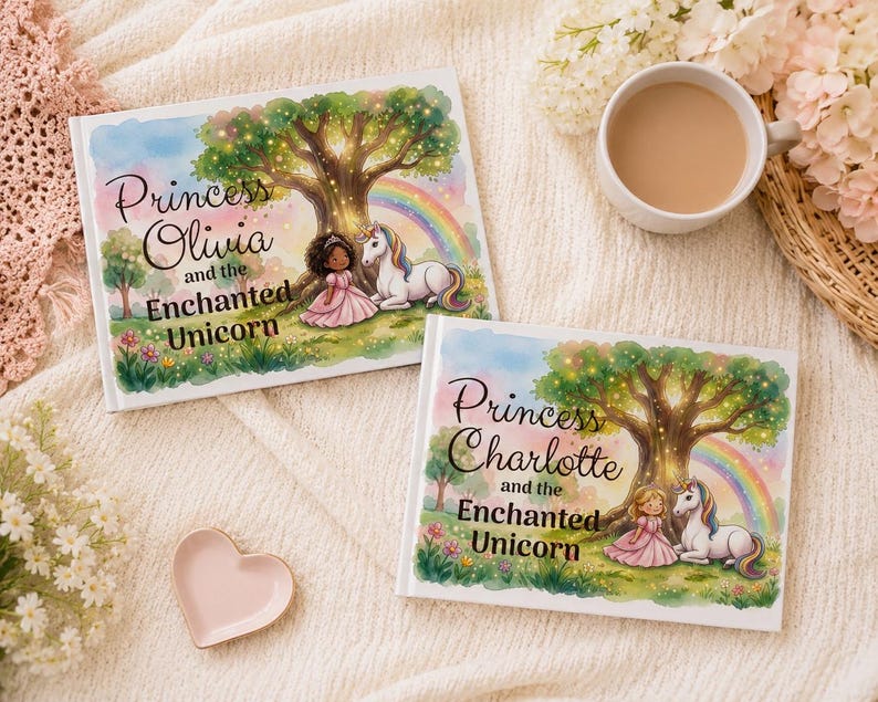 Personalized Princess Book for Girl, Custom Name Unicorn Kids Story Book, Personalized Childrens Book, Birthday Gift for Girl, Keepsake Gift