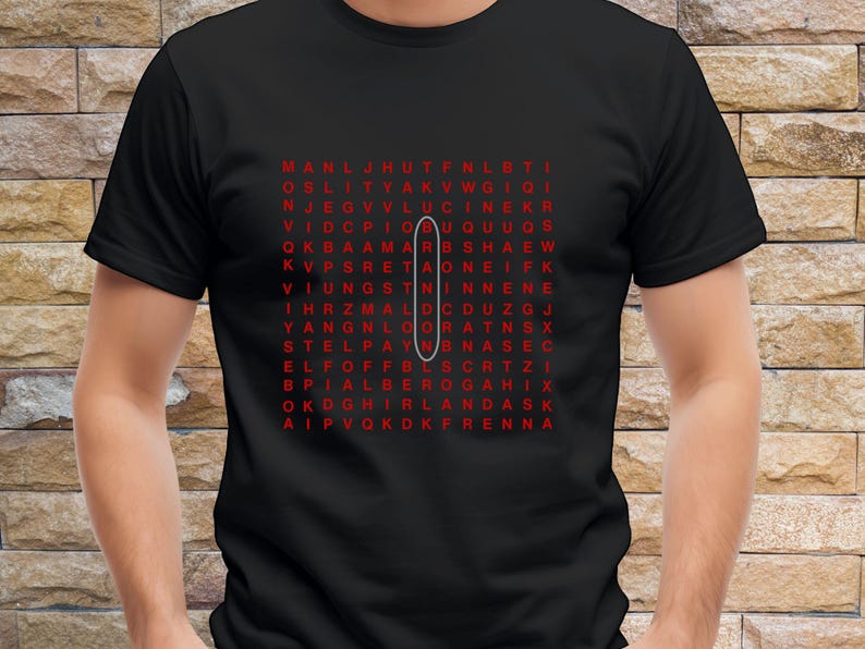 Personalized Word Search Couple Shirt Gift, Custom Name Shirt, Name Puzzle Shirt Anniversary Gift, Kids Shirt Gift Mom Dad Shirt Valentines