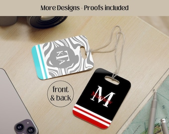 Luggage Backpack Tag Personalized, Custom Name Tag, Monogram Kids Name Tag Label, Team Bag Tag, Lunch Box Tag, Diaper Bag Tag, Work Bag ID