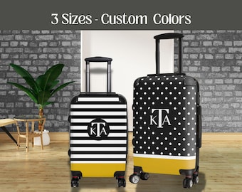 Personalized Name Luggage Travel Bag Suitcase, Custom Suitcase Gift, Wedding Travel Gift, Custom Carryon Bag, Family Luggage, Gift For Her