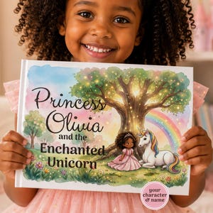 Personalized Princess Book for Girl, Custom Name Unicorn Kids Story Book, Personalized Childrens Book, Birthday Gift for Girl, Keepsake Gift