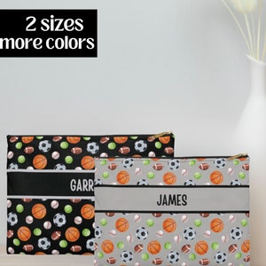 Trousse personnalisée pour accessoires scolaires garçon pour enfants, trousse personnalisée pour fournitures scolaires à monogramme, trousse de toilette, cadeau pochette à crayons